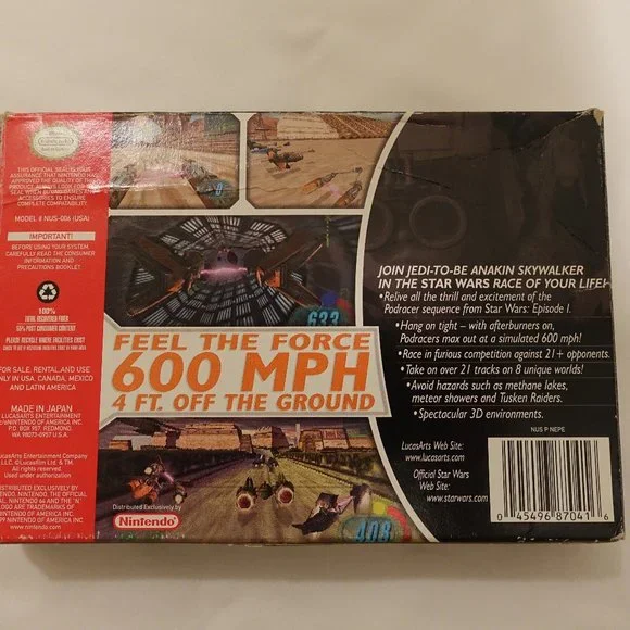 Star Wars: Episode I Racer N64 Nintendo 64 Complete Boxed Game - Picture 4 of 5